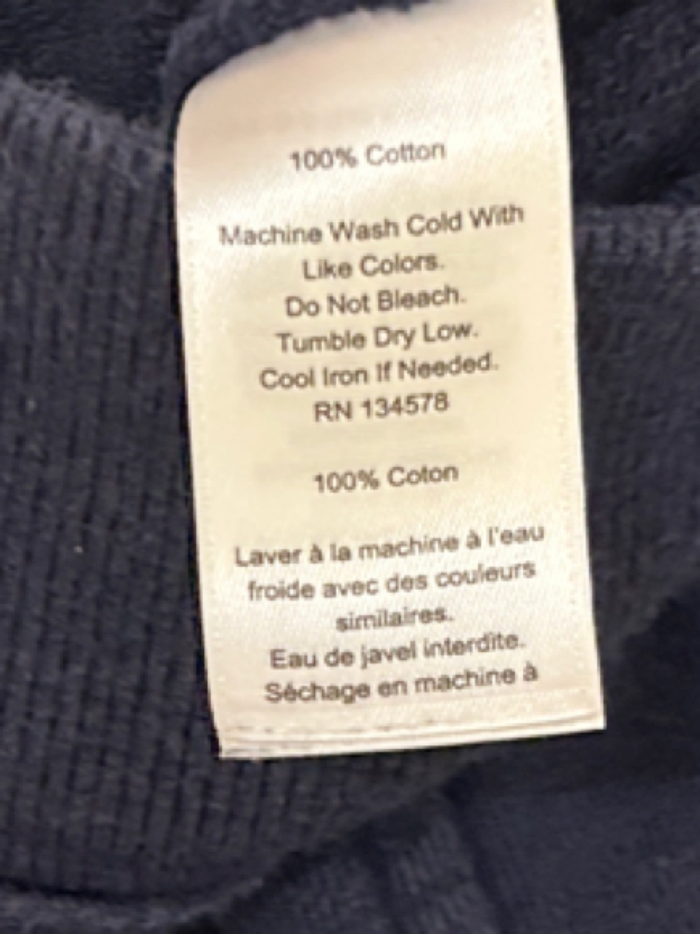 Vineyard Vines Cotton Navy Quarter-Zip Pullover - Picture 10 of 10
